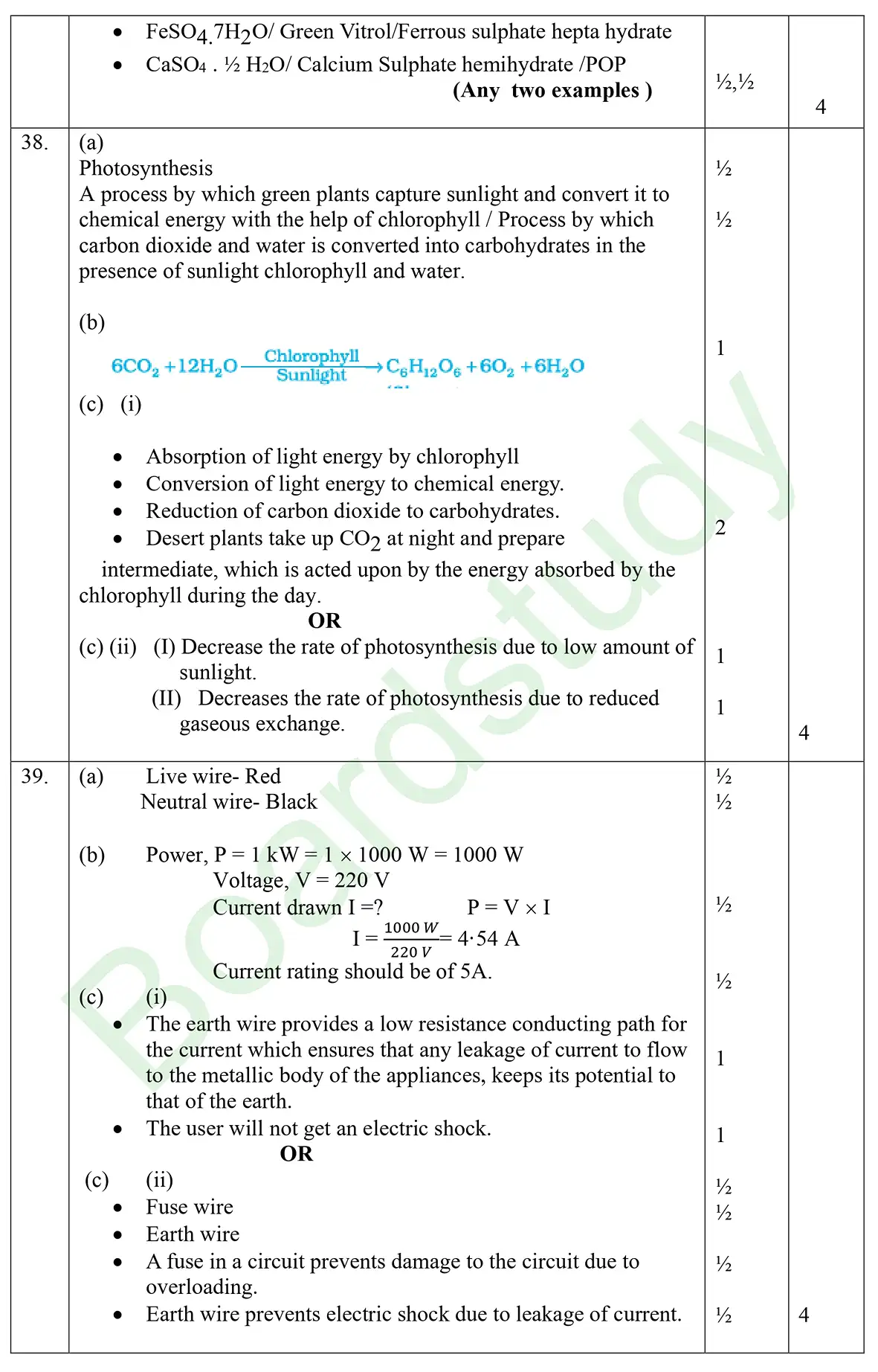 CBSE class 10 science pyq 2025 set 1 Solution page 0009