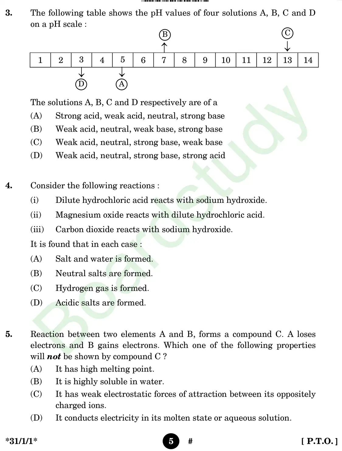 CBSE class 10 science pyq 2025 set 1 questions page 0005
