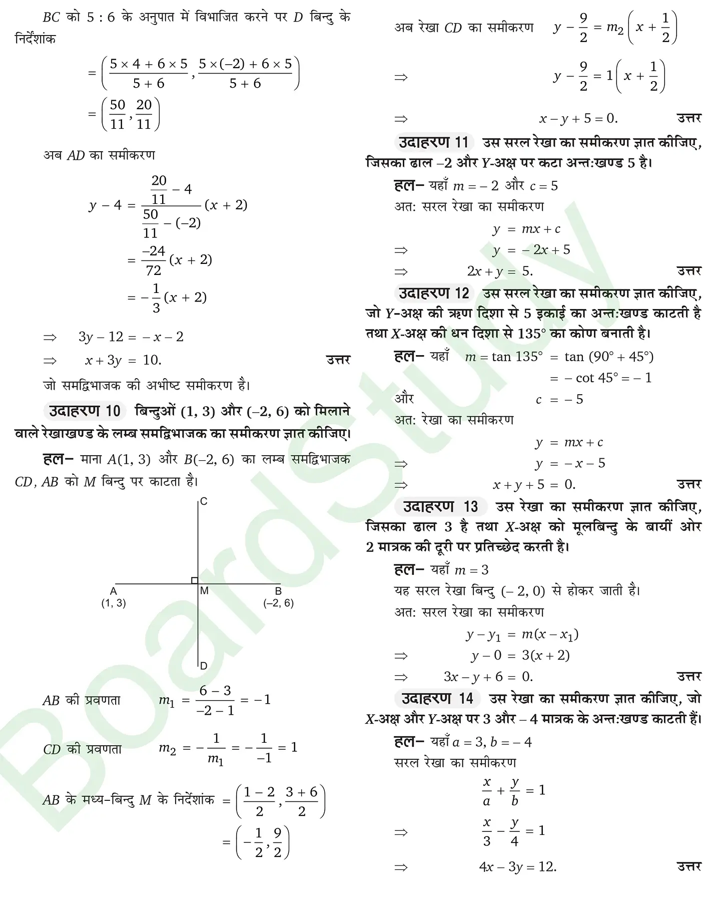 कक्षा 11 गणित सरल रेखाएँ नोट्स page 0012