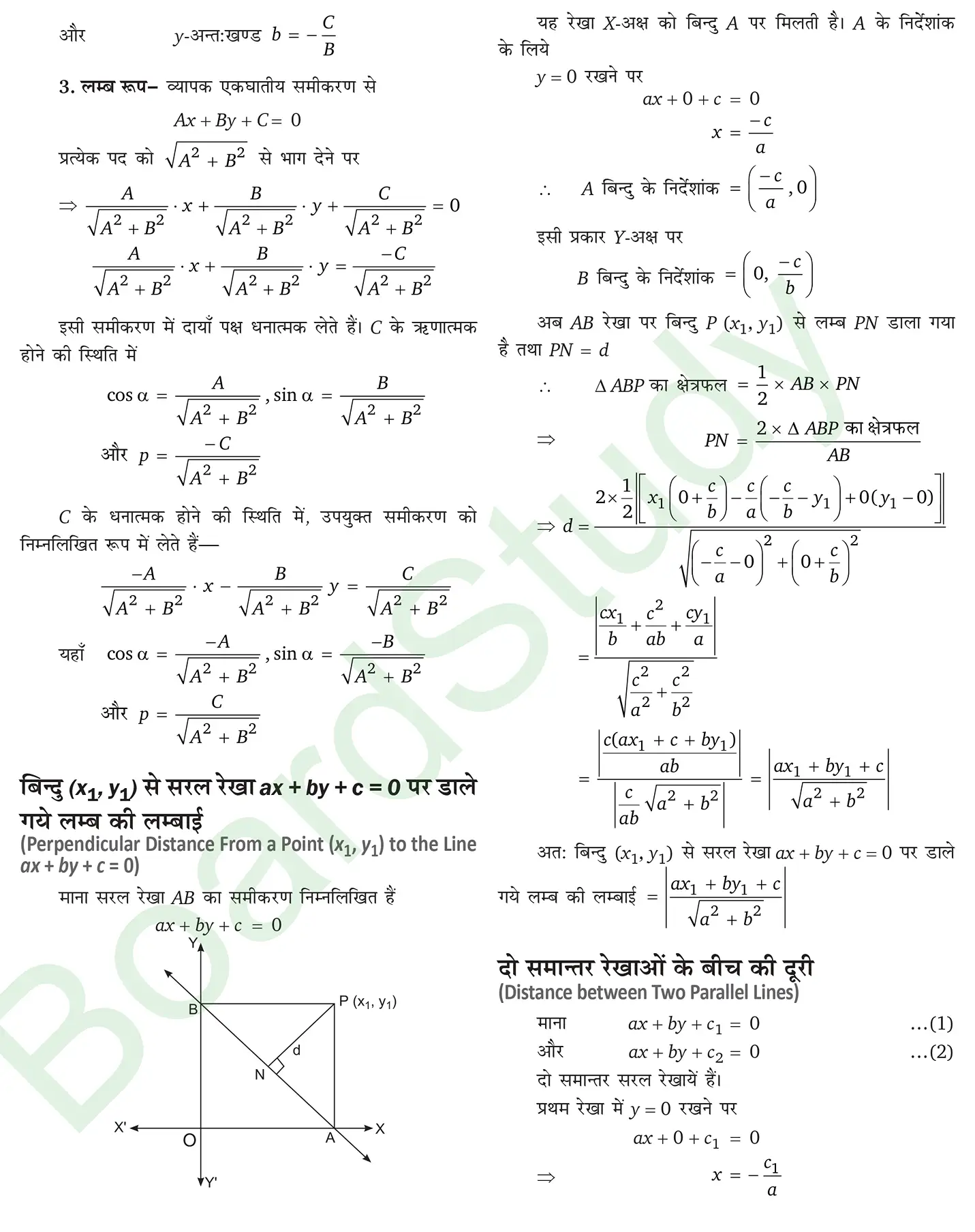 कक्षा 11 गणित सरल रेखाएँ नोट्स page 0018