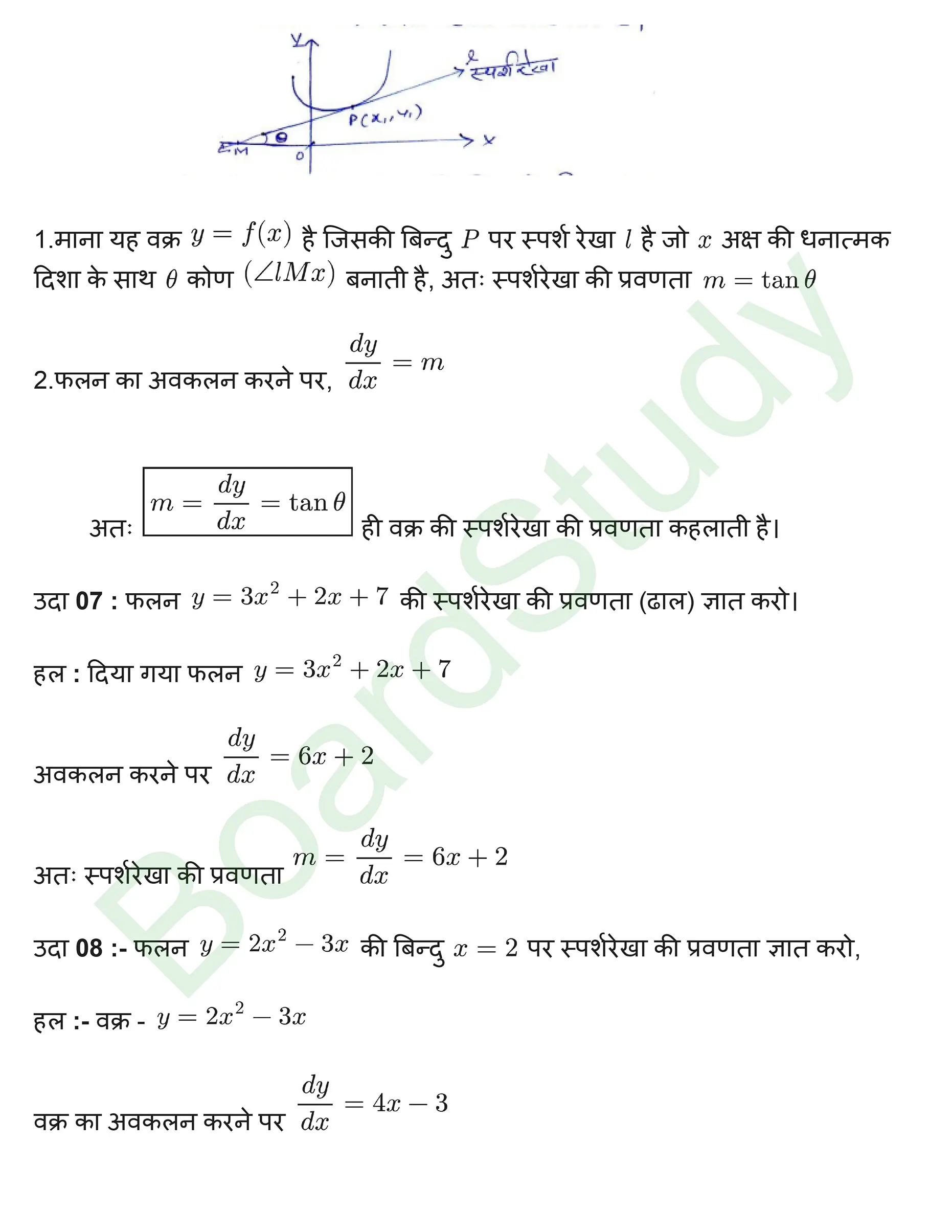 कक्षा 12 गणित अवकलज के अनुप्रयोग नोट्स page 0007